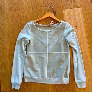 Bailey 44 leather sweater in teal size M